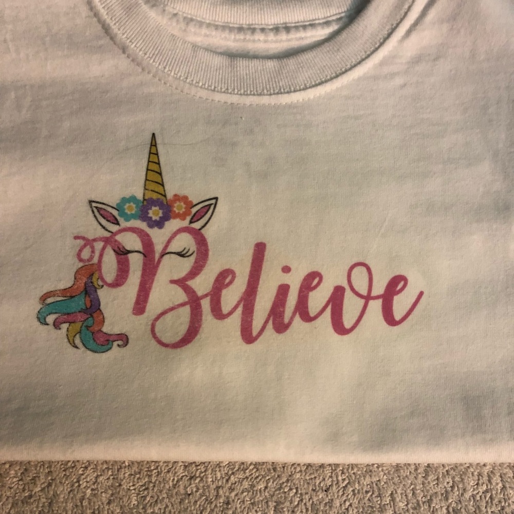 Made 2 Order Believe Unicorn shirt - Picture 1 of 2